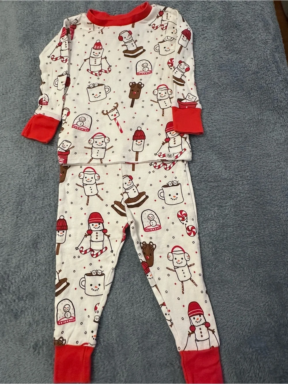 12M Christmas Pajama Bundle Honest Baby Minnie Mouse - Picture 2 of 5